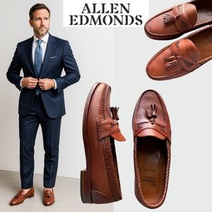 Allen Edmonds Maxfield Men's Brown Leather Penny Loafers Business Wedding 11 E